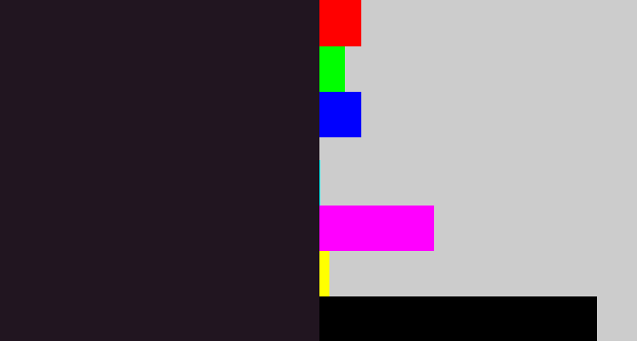 Hex color #211520 - dark