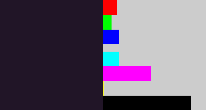 Hex color #211527 - dark