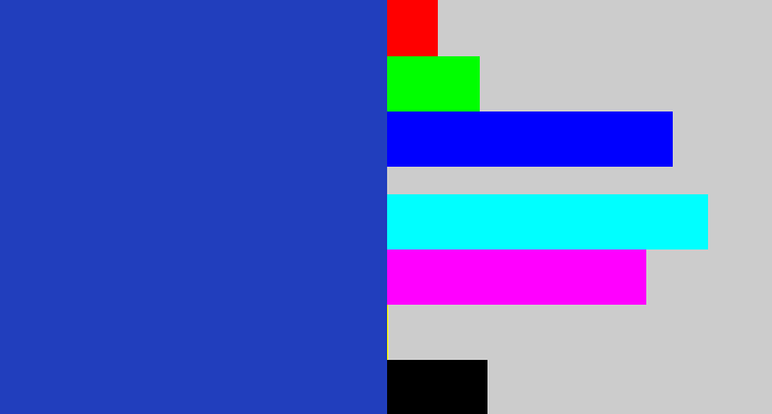 Hex color #213ebd - blue blue