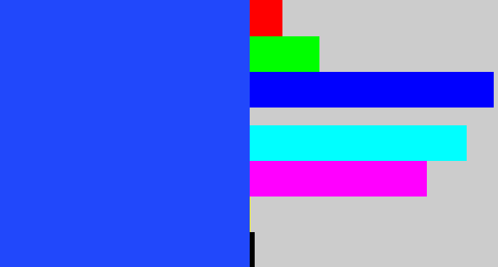 Hex color #2148fb - azul