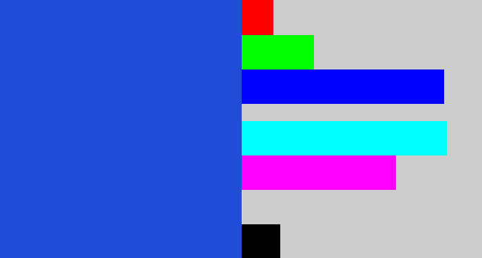 Hex color #214cd5 - blue blue