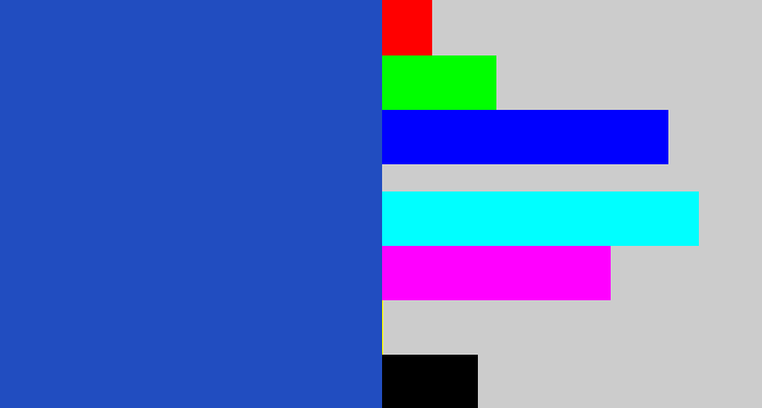 Hex color #214dc0 - blue blue