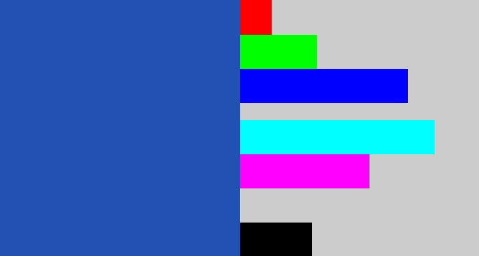 Hex color #2151b2 - mid blue
