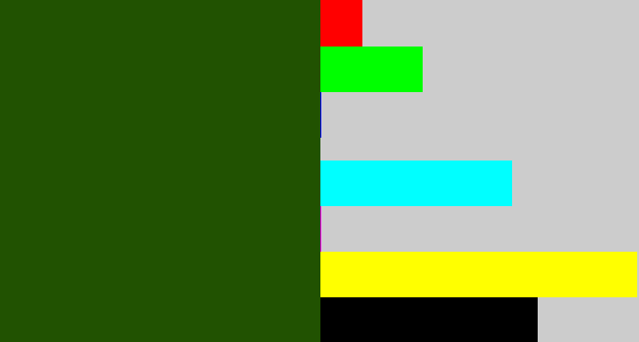 Hex color #215201 - forrest green