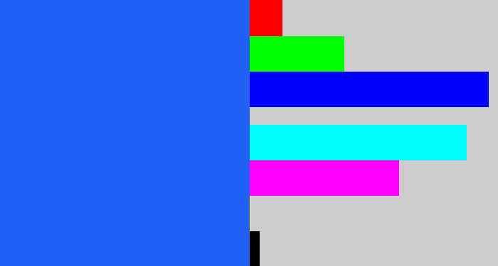 Hex color #2161f5 - azul