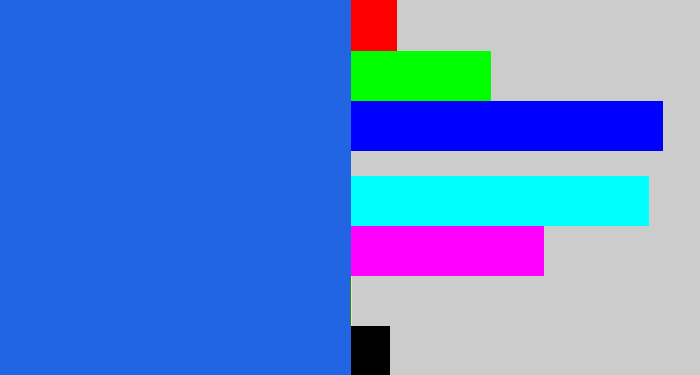Hex color #2165e2 - azul