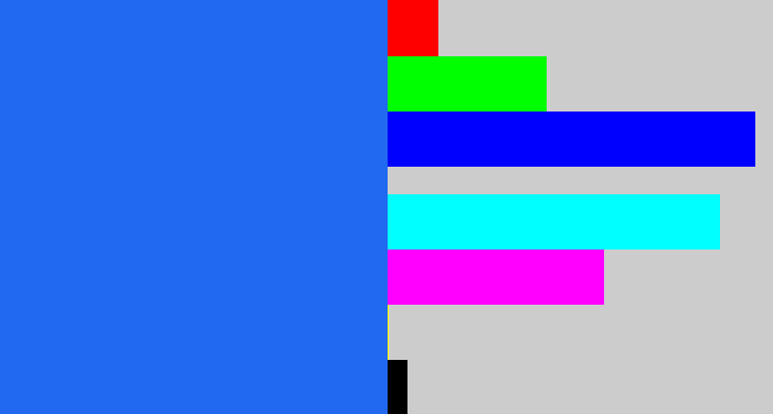 Hex color #2169f1 - azul