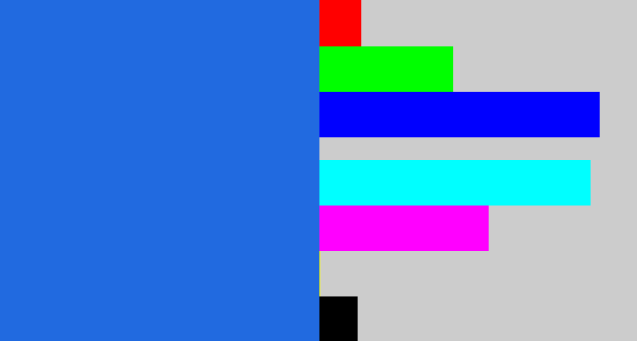 Hex color #216ae0 - azul