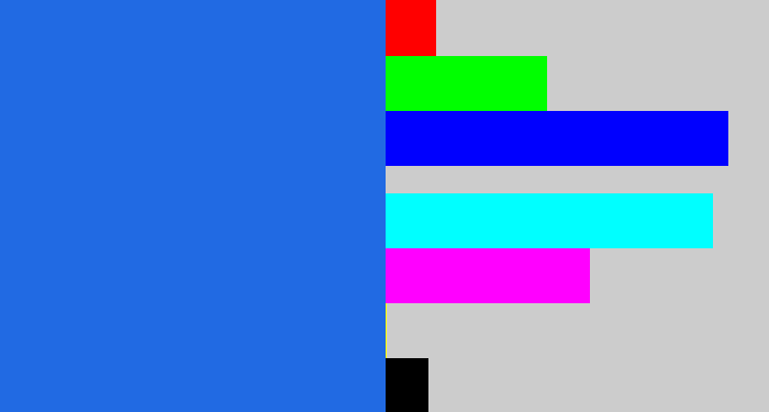 Hex color #216ae3 - azul