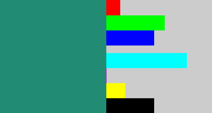 Hex color #218c73 - viridian