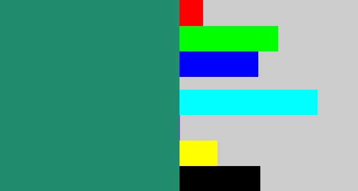 Hex color #218d6f - viridian