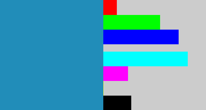 Hex color #218db9 - bluish