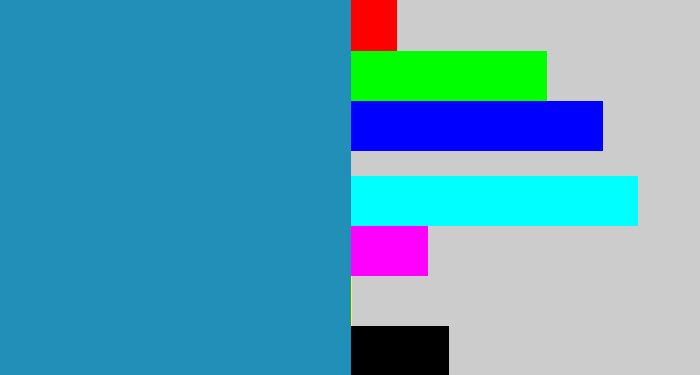 Hex color #218fb8 - bluish