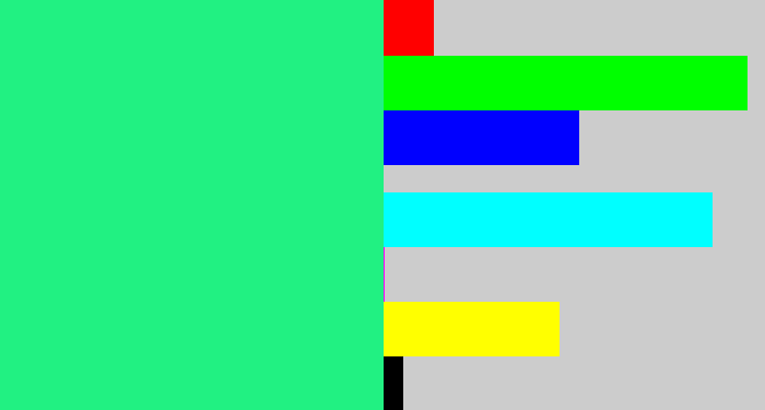 Hex color #21f182 - wintergreen