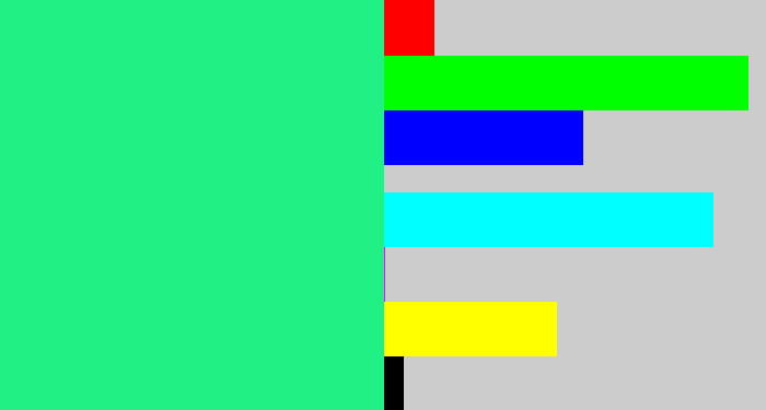 Hex color #21f185 - wintergreen