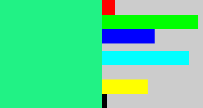 Hex color #21f285 - wintergreen