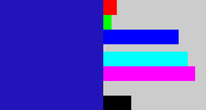 Hex color #2214ba - ultramarine