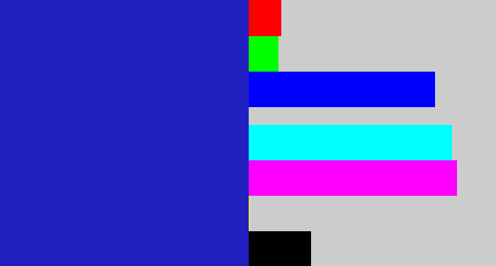 Hex color #221fc0 - indigo blue