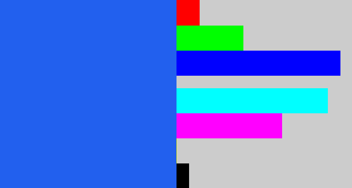 Hex color #2260ee - azul