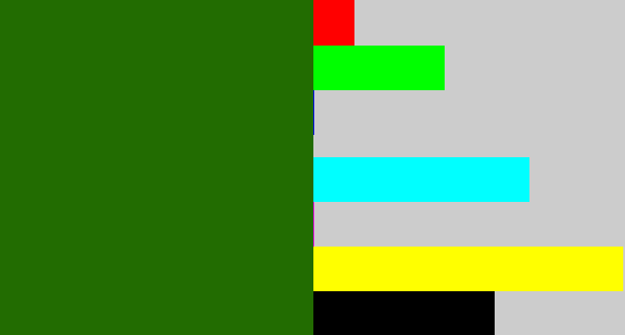 Hex color #226c01 - dark grass green