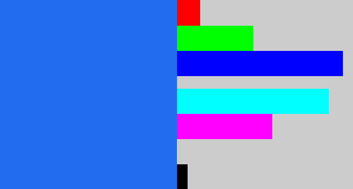 Hex color #226def - azul