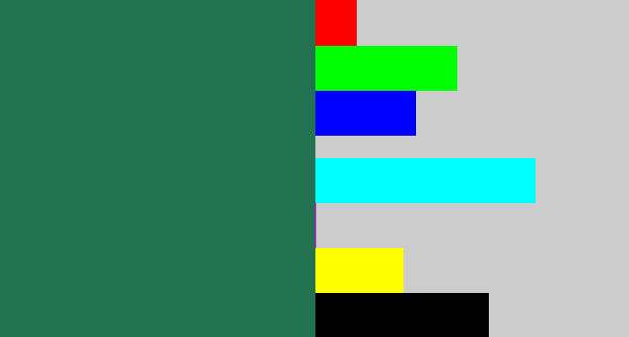 Hex color #227252 - dark green blue