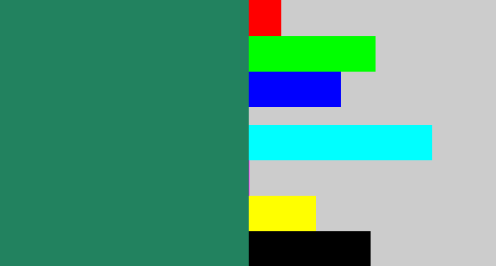 Hex color #22825f - viridian