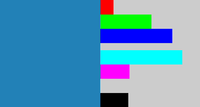 Hex color #2282b8 - bluish