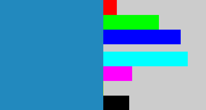Hex color #2289be - bluish