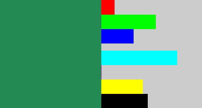 Hex color #228a52 - dark sea green