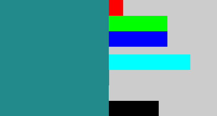 Hex color #228a8a - greenish blue