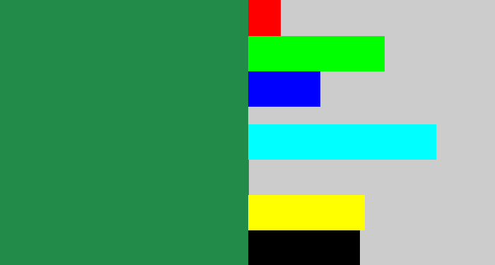 Hex color #228b49 - darkish green