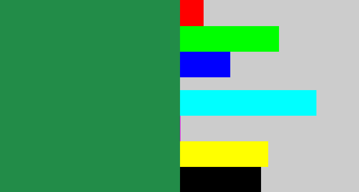 Hex color #228c48 - darkish green