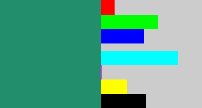 Hex color #228e6b - viridian