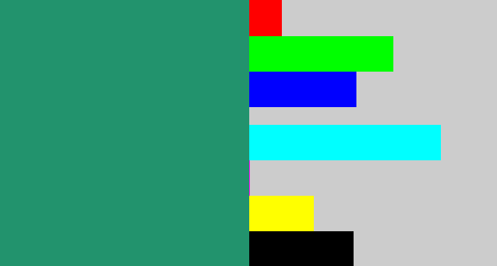 Hex color #22936d - viridian