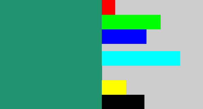 Hex color #229470 - viridian