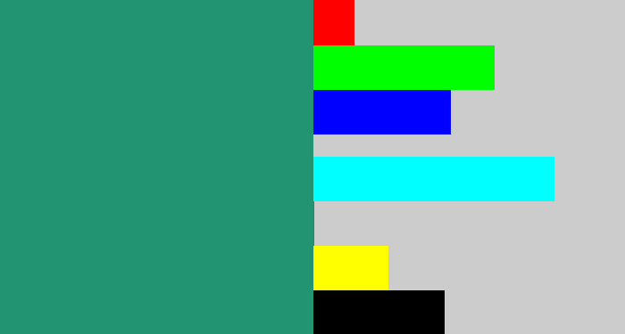 Hex color #229471 - viridian