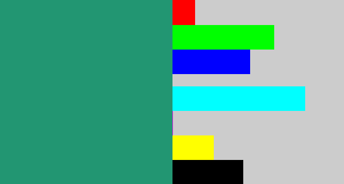 Hex color #229672 - viridian