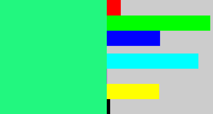 Hex color #22f77f - wintergreen