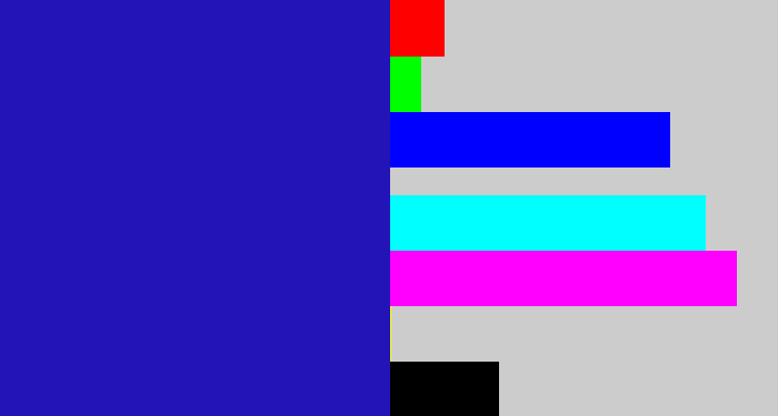 Hex color #2314b8 - ultramarine