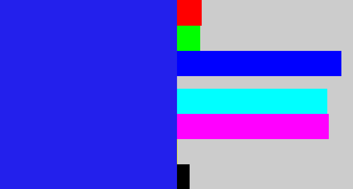 Hex color #2320ec - vivid blue