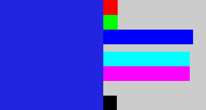 Hex color #2324df - ultramarine blue