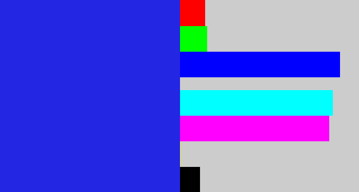 Hex color #2326e3 - vivid blue