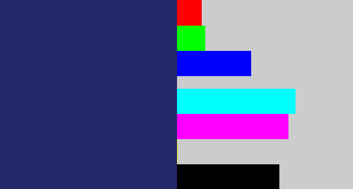 Hex color #23286b - dark slate blue