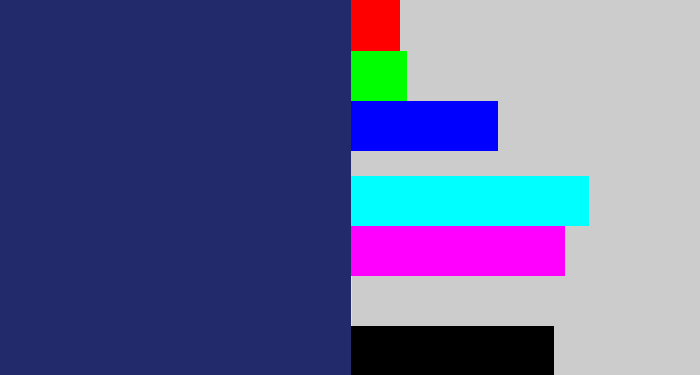 Hex color #232a6c - dark slate blue