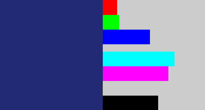 Hex color #232a75 - dark slate blue