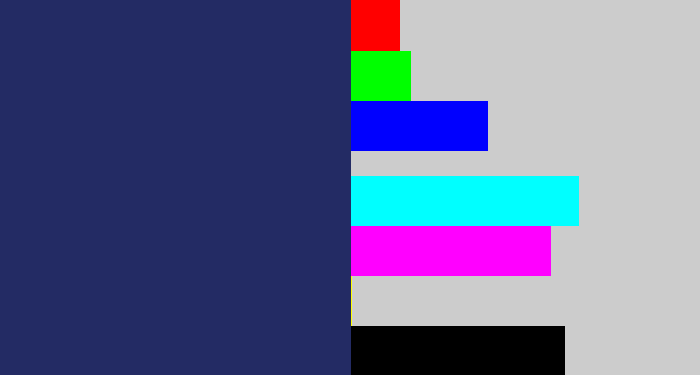 Hex color #232b64 - dark slate blue