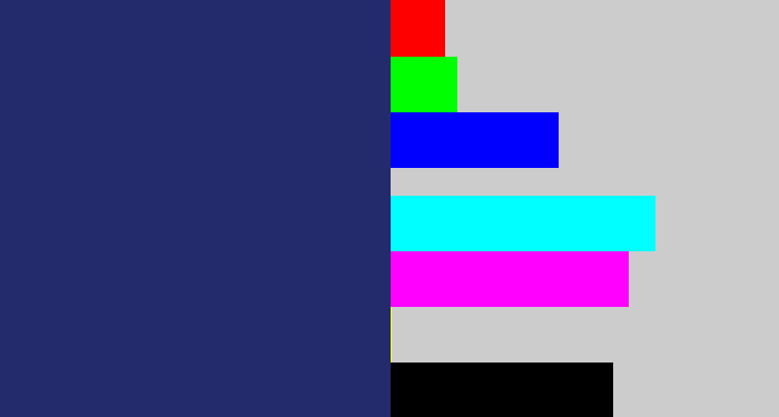 Hex color #232b6d - dark slate blue