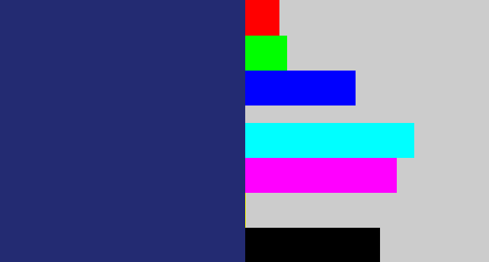 Hex color #232b72 - dark slate blue