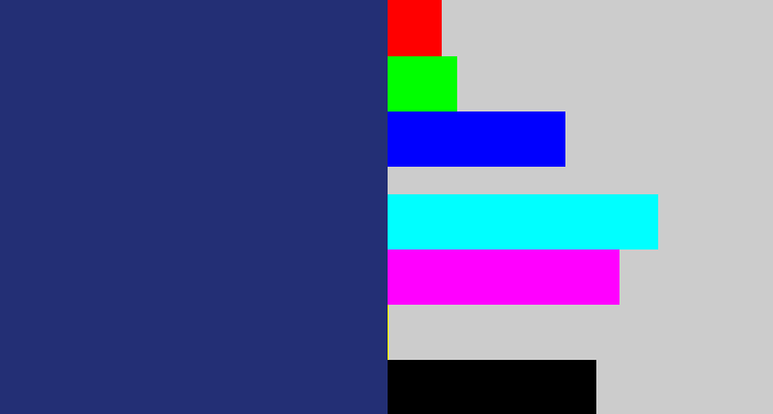 Hex color #232f75 - dark slate blue